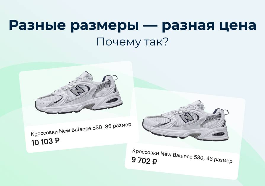 Разные размеры — разная цена. Почему так?